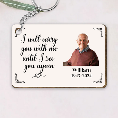 Personalized Carry You With Me Memorial Wallet Card