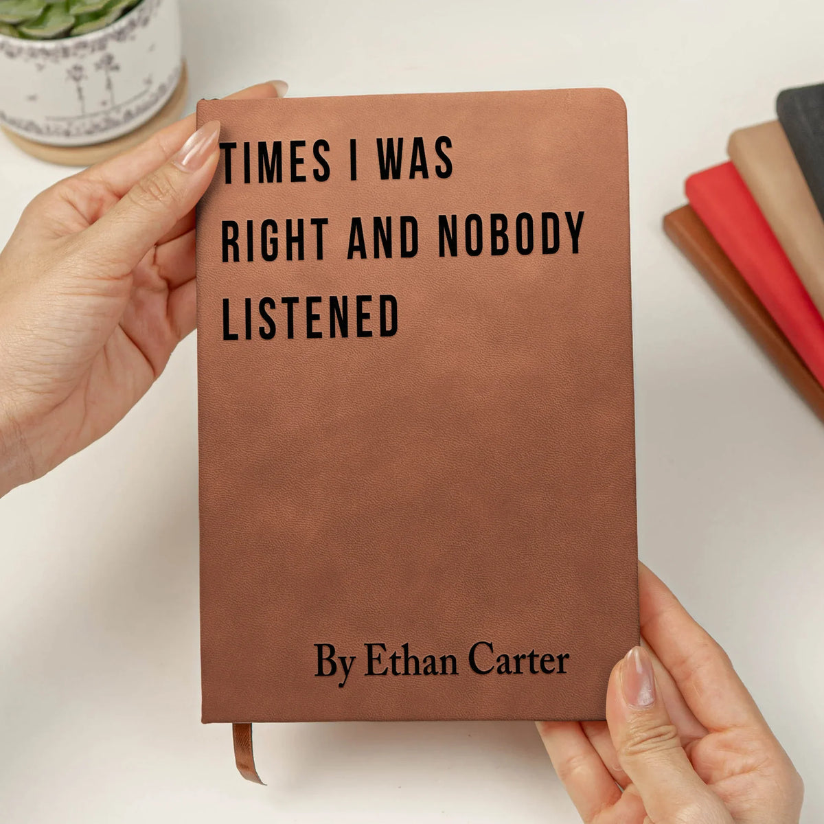 Personalized Sarcastic Leather Journal