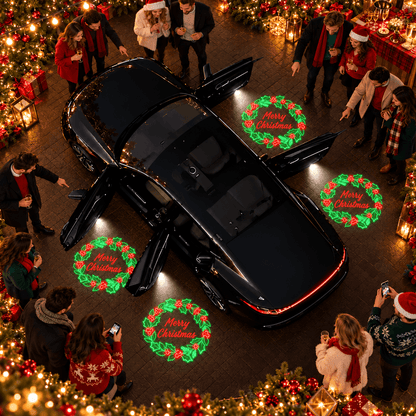 Personalized Christmas Family Photo Car Door Projector Lights