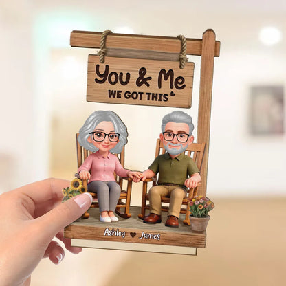Personalized You And Me Rocking Chair Wooden Plaque