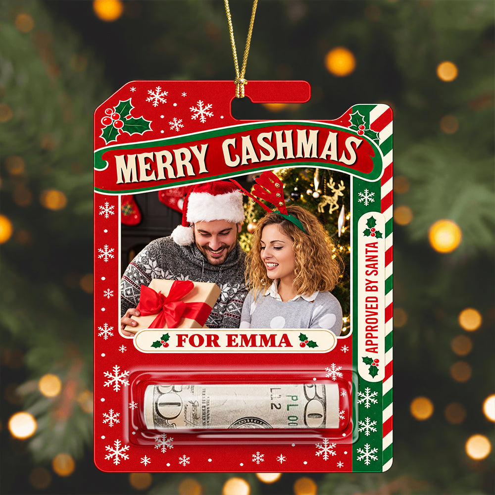 Personalized Merry Cashmas Couple Money Holder Ornament