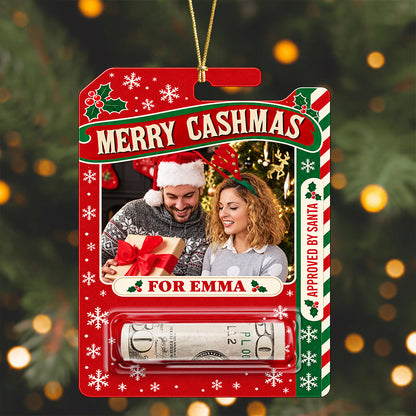 Personalized Merry Cashmas Couple Money Holder Ornament