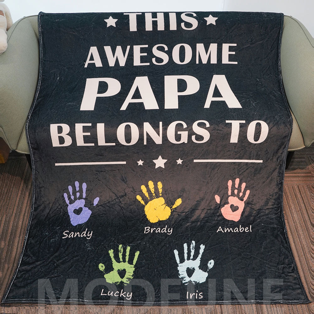 🏆Awesome PAPA Belongs to Customized Blanket