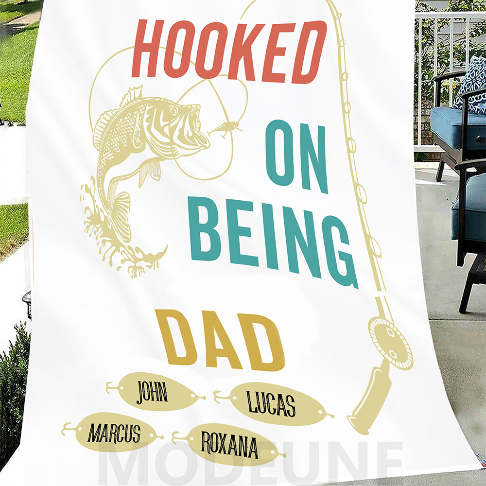 HOOKED ON BEING Customized Blanket