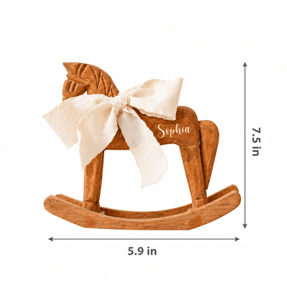 Personalized Wooden Rocking Horse Nursery Decor