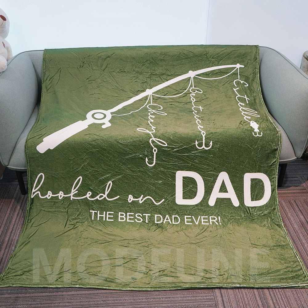 🏆Hooked on Daddy Custom Blanket