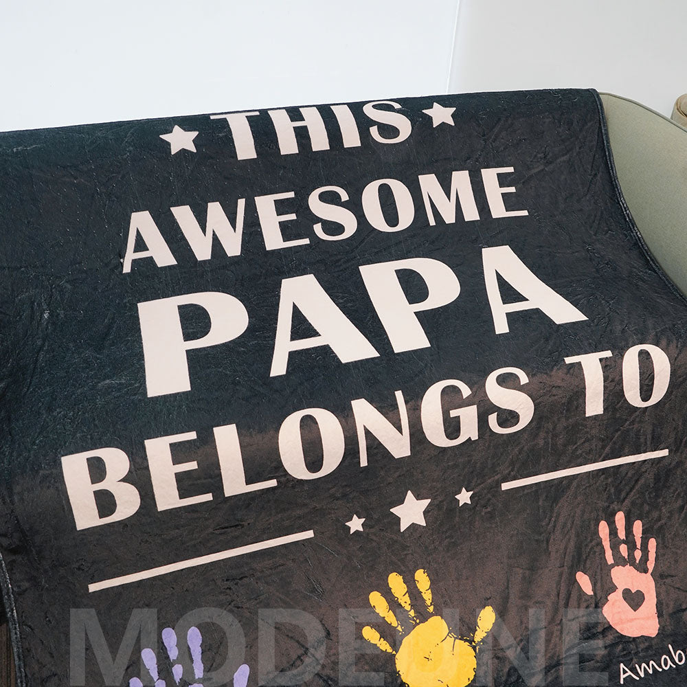 🏆Awesome PAPA Belongs to Customized Blanket