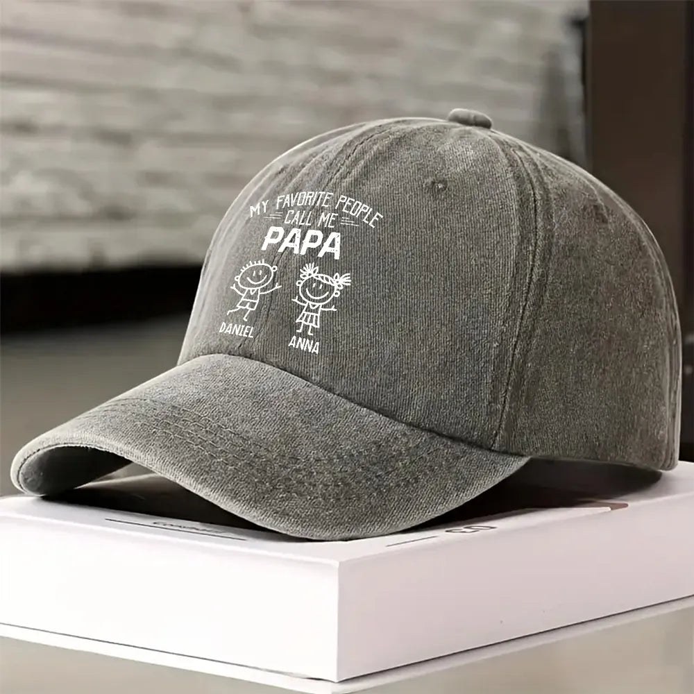 Personalized Favorite People Call Me Grandpa Cap