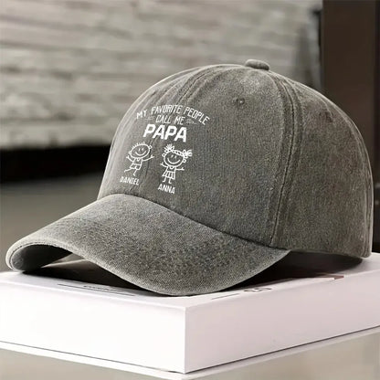 Personalized Favorite People Call Me Grandpa Cap