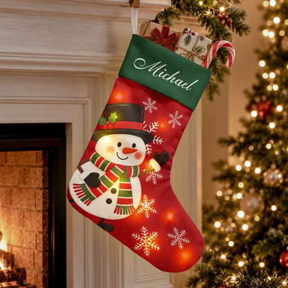 Personalized LED Christmas Stocking Holiday Character