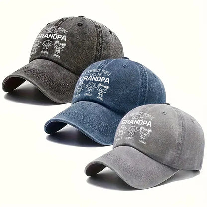Personalized Favorite People Call Me Grandpa Cap
