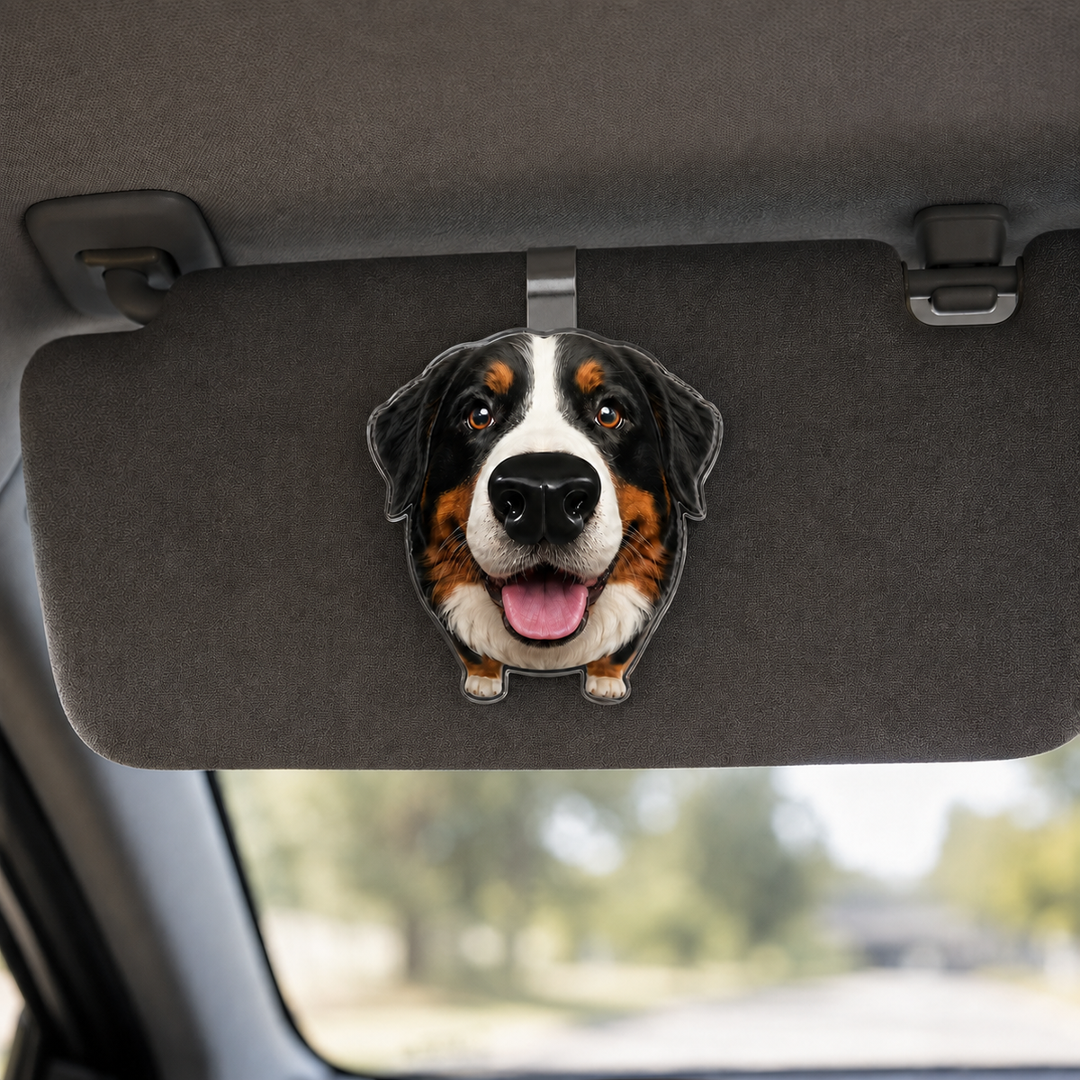 Custom Photo Puppy Nose Car Visor Clip