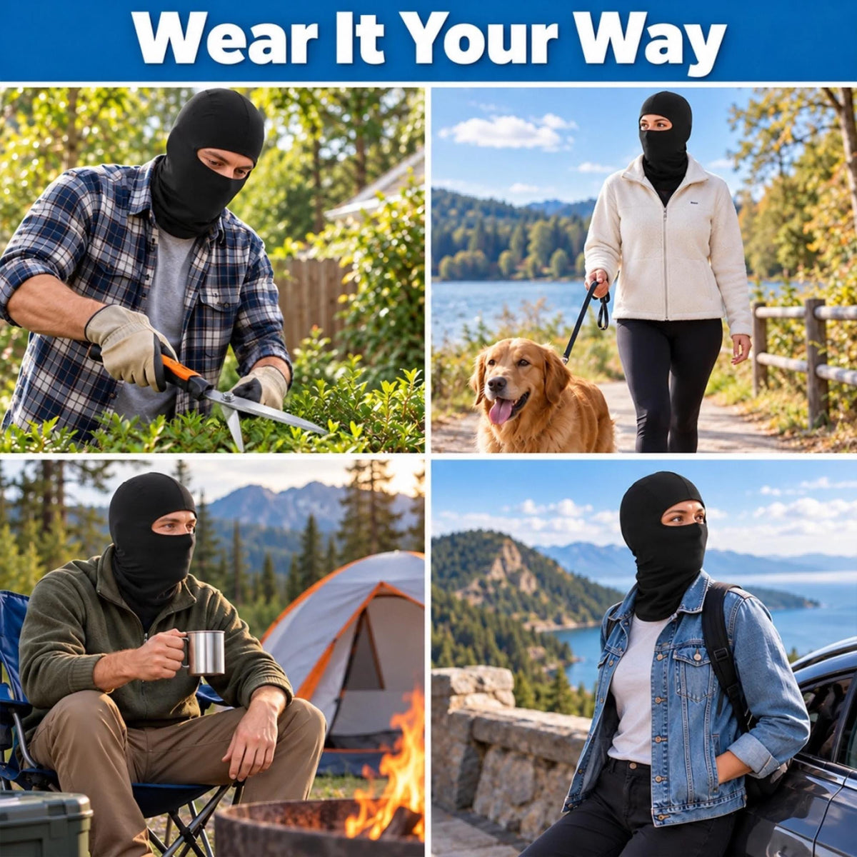Personalized Funny Pirate Tattoo Biker Novelty Ski Mask