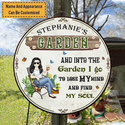Personalized Into The Garden I Go Wooden Sign