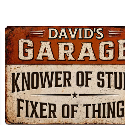 Personalized Garage Life Forever Metal Sign