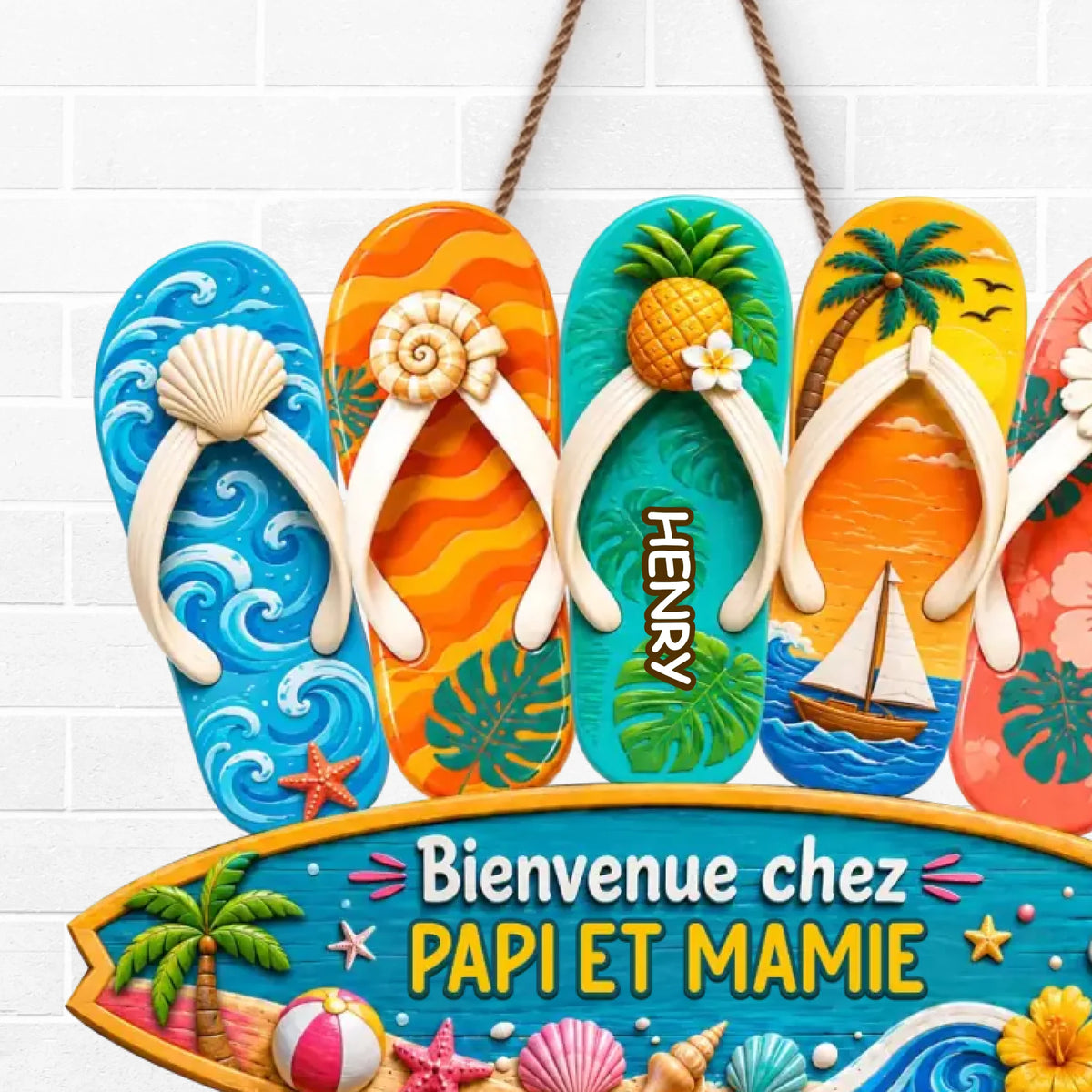 Custom Summer Beach Chair Wooden Sign