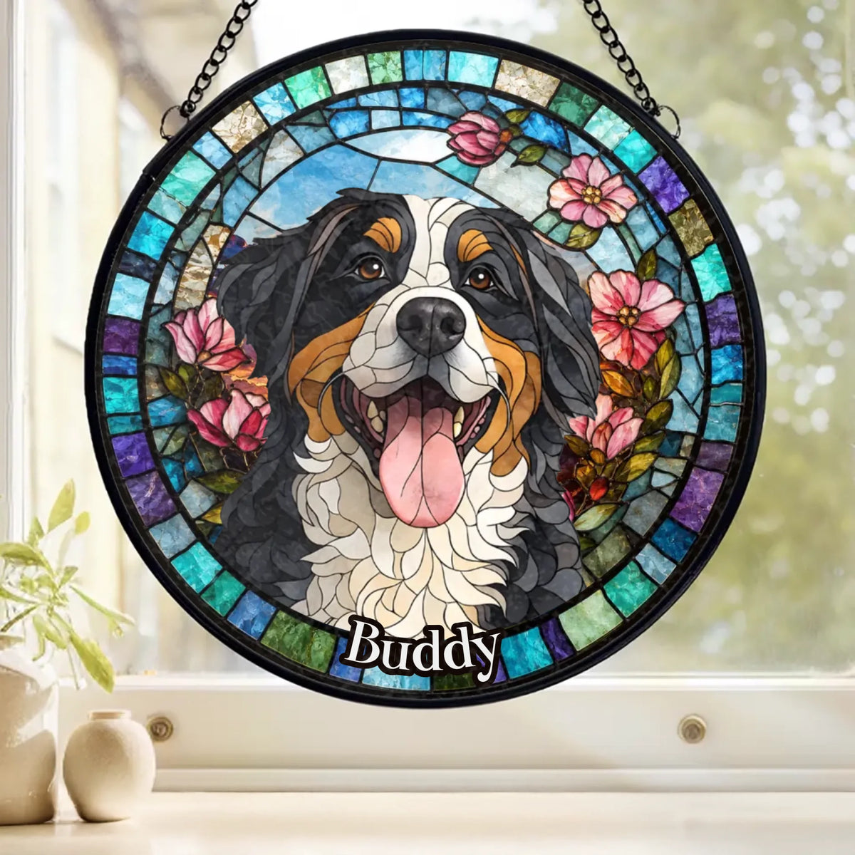 Custom Forever My Favorite Companion Pet Suncatcher