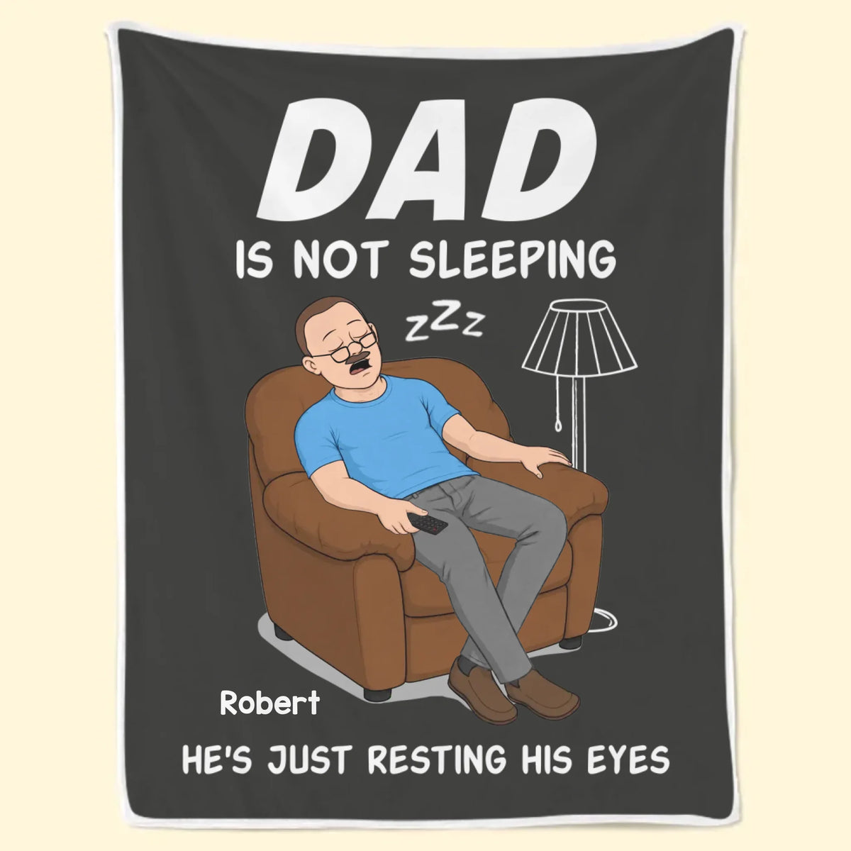 Custom Dad's Favorite Hobby Is Napping Blanket
