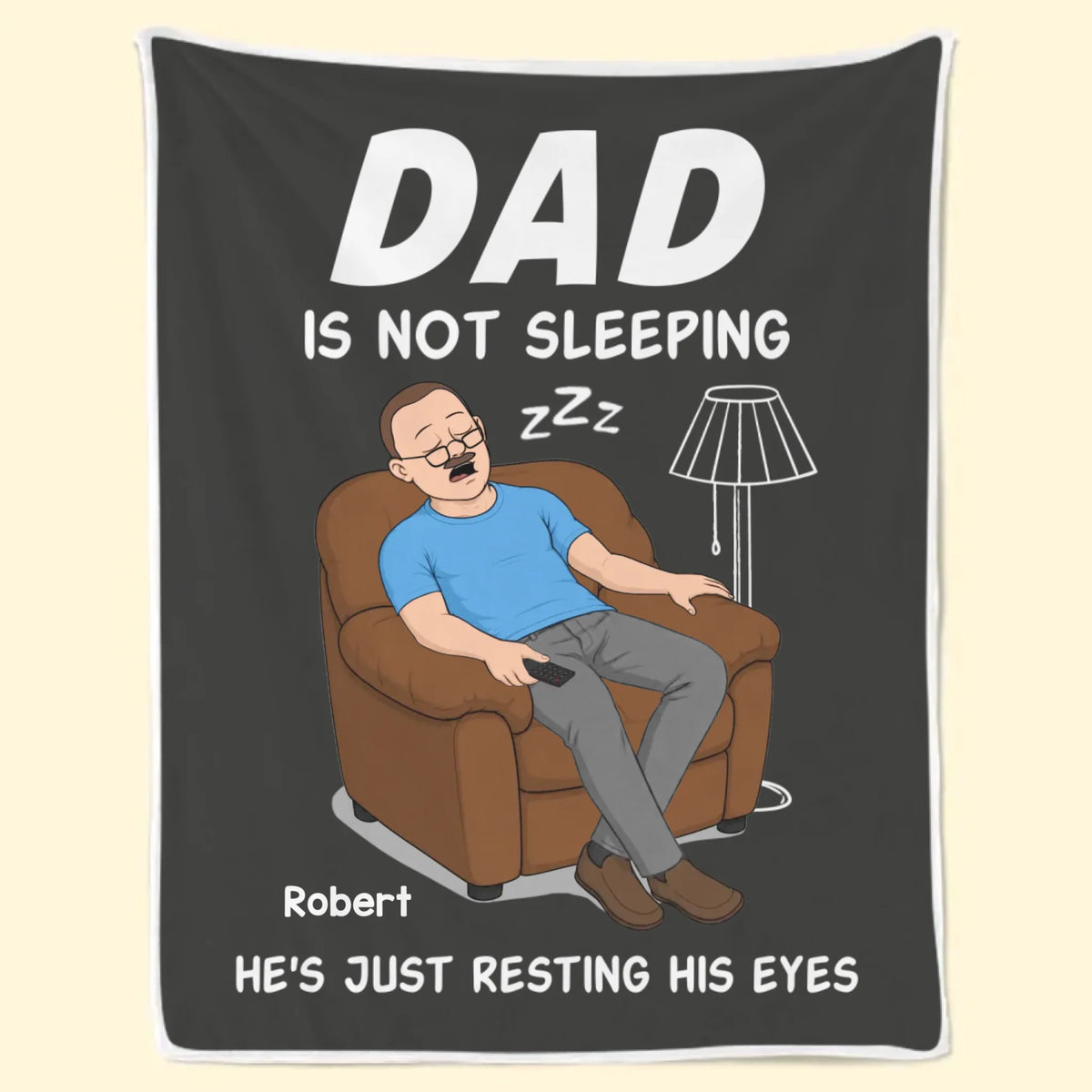 Custom Dad's Favorite Hobby Is Napping Blanket