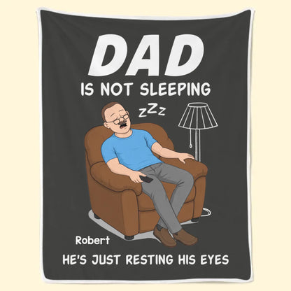 Custom Dad's Favorite Hobby Is Napping Blanket