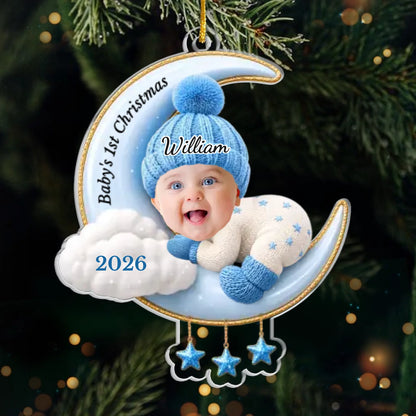 Personalized Love You To The Moon First Christmas Ornament