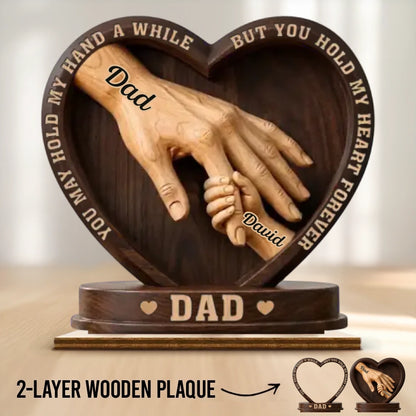Personalized Crafted With Love Dad Wooden Plaque