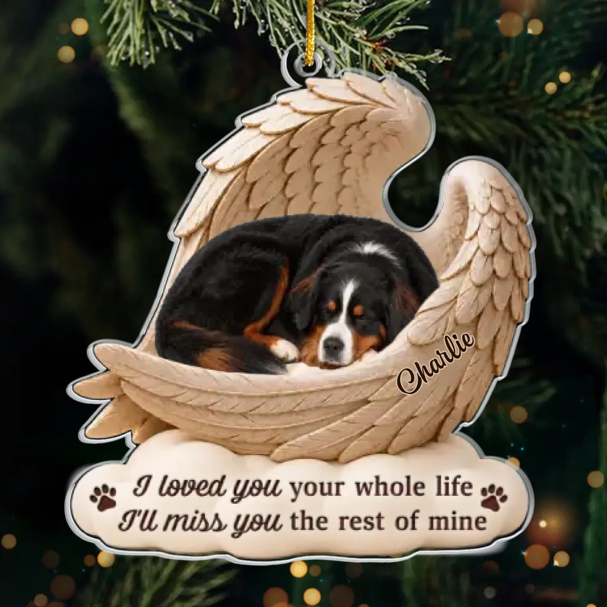 Custom My Best Friend Forever Pet Memorial Acrylic Ornament