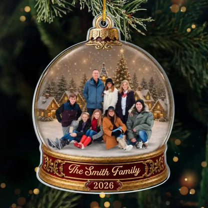 Custom Photo Acrylic Ornament - Personalized Christmas Birthday Gifts For Mom, Dad, Brother, Sister - Christmas With My Loved Ones