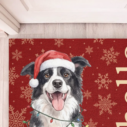 Custom Photo Home Decor Decorative Mat - Personalized  Christmas Birthday Gifts For Dog Cat Lovers, Dog Dad And Mom, Cat Owners - Merry Paws
