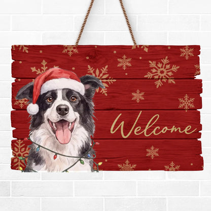 Custom Photo Decor Wood Sign - Personalized Personalized Christmas Birthday Gifts For Dog Cat Lovers, Dog Dad And Mom, Cat Owners - Merry Tails Welcome You