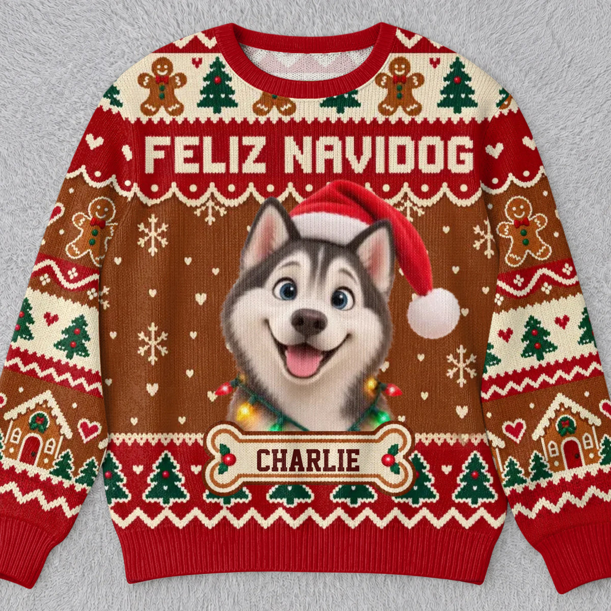 Custom Photo Ugly Sweatshirt - Personalized Christmas Birthday Gifts For Dog Cat Lovers, Dog Dad And Mom, Cat Owners - Pawsitively Merry