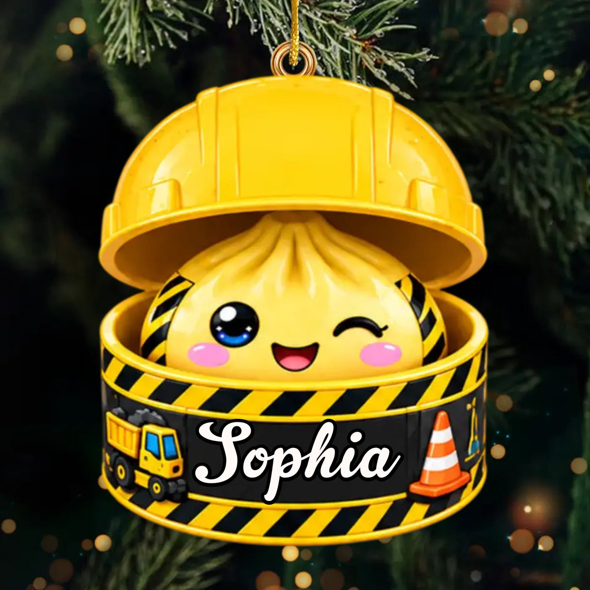 Custom Dumpling Squishy Acrylic Ornament - Personalized Christmas Birthday Gifts For Kids - Squish Into The Holidays