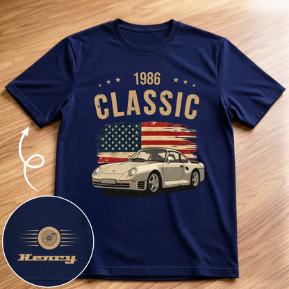 Custom Car T-Shirt - Personalized Birthday Gifts For Him, Car Lovers - American Classic Since Year