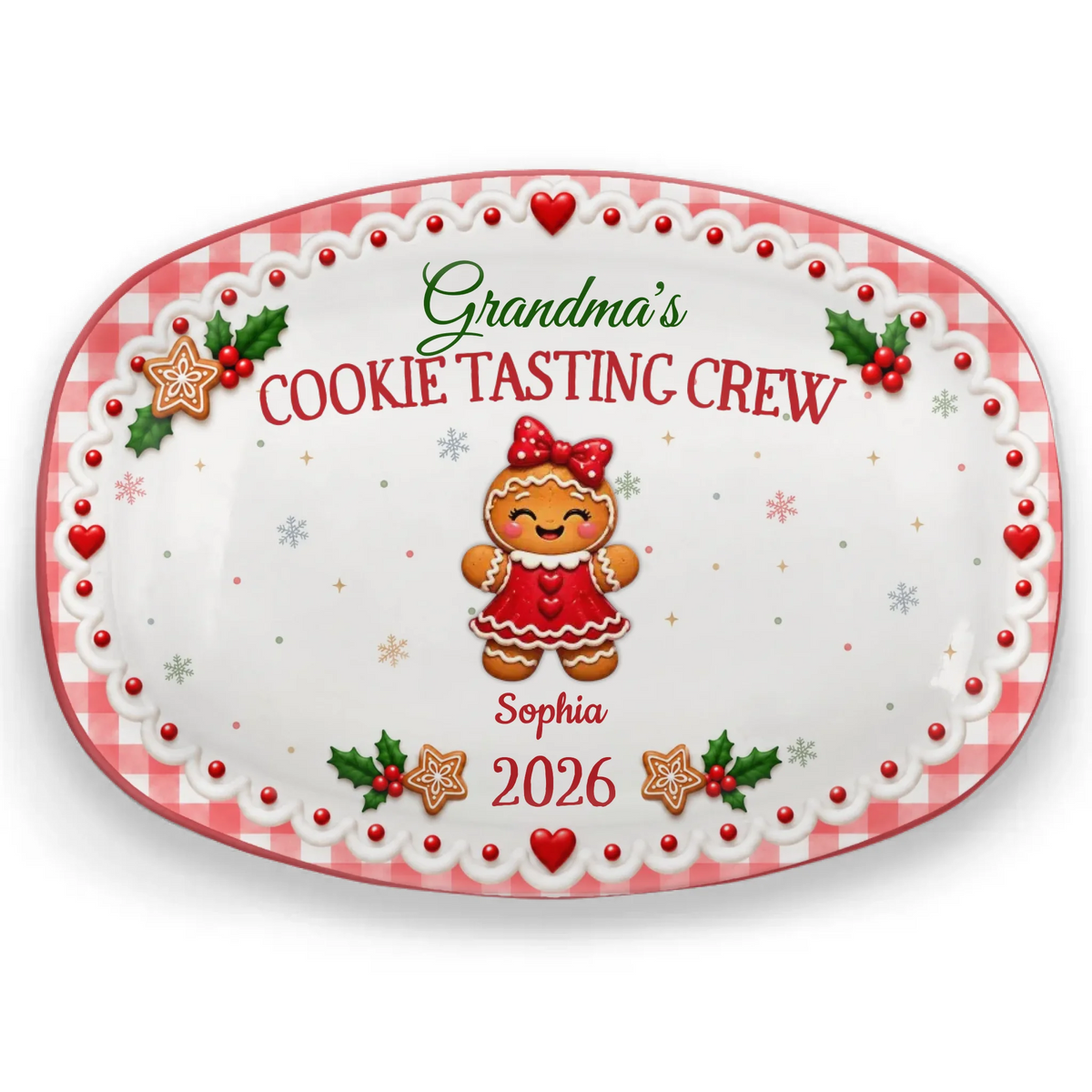 Personalized Warm Cookies Gingerbread Platter
