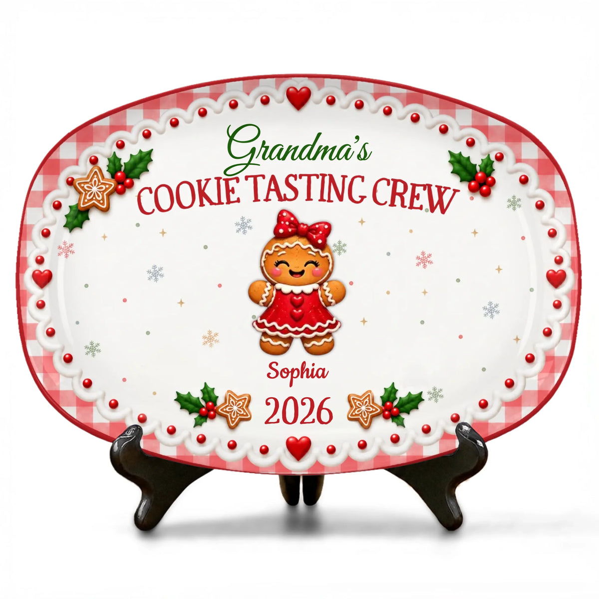 Personalized Warm Cookies Gingerbread Platter