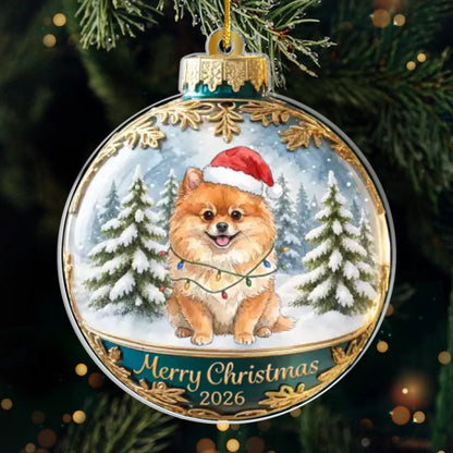 Personalized Snow Globe Pet Photo Acrylic Ornament