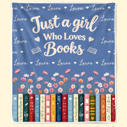 Personalized Bookworm Reading Snuggle Blanket
