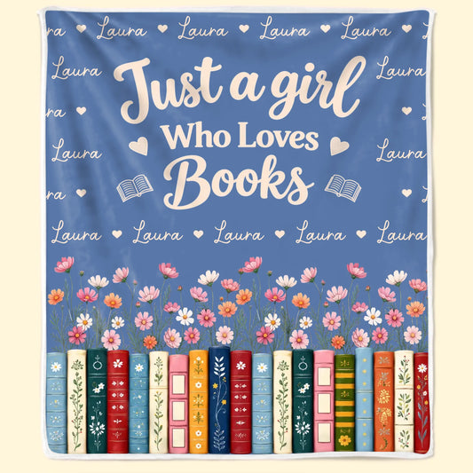 Personalized Bookworm Reading Snuggle Blanket