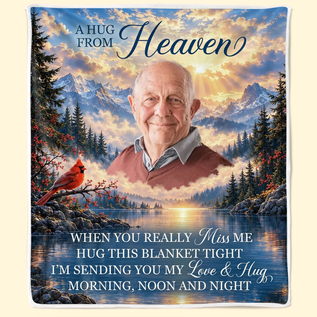 Personalized Loss of a Loved One Memorial Blanket