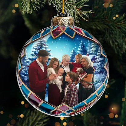 Personalized Together At Christmas Bestie Photo Ornament