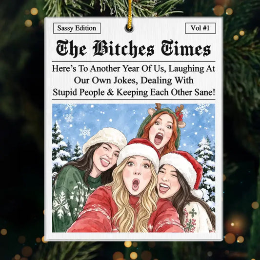 Personalized Funny Friendship Newspaper Acrylic Ornament