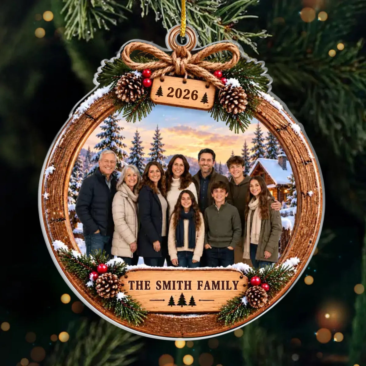 Personalized Blessed to Be Together Family Photo Ornament