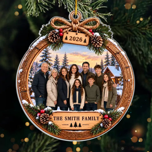 Personalized Blessed to Be Together Family Photo Ornament