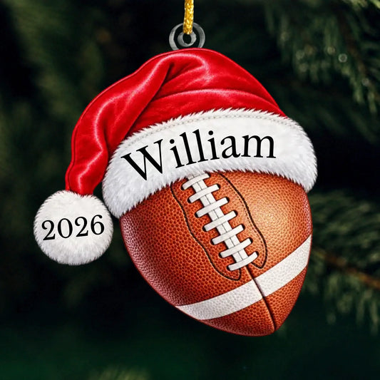 Personalized Custom Name Sports Ball Acrylic Ornament