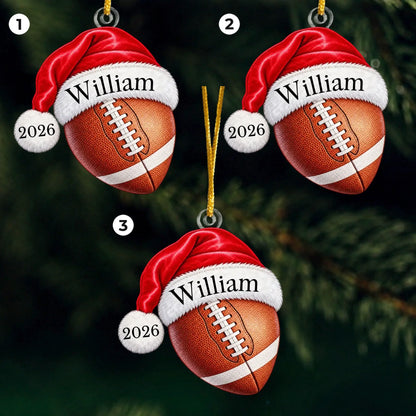 Personalized Custom Name Sports Ball Acrylic Ornament