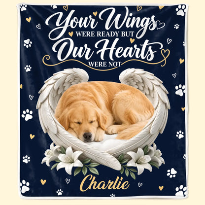 Personalized Pet Angel Memorial Keepsake Blanket