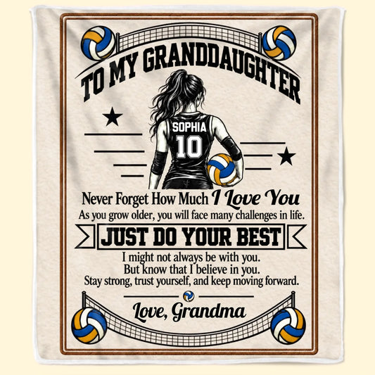 Personalized Volleyball Gifts For Granddaughter Blanket