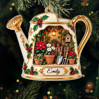 Custom Name Christmas Gardening Gifts For Gardeners - Personalized Acrylic Ornament