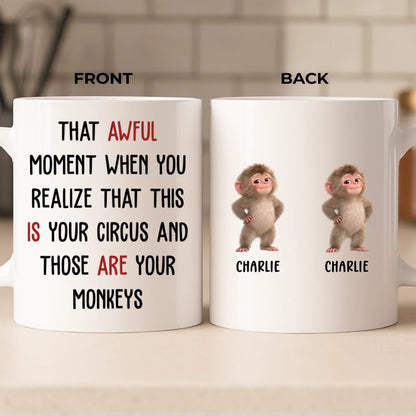 Custom Name Funny Monkeys Gifts For Coworkers - Personalized Mug