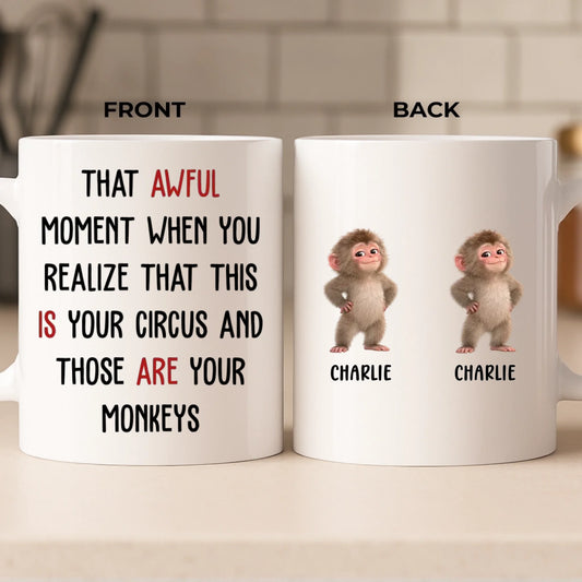 Personalized Funny Monkeys Office Coworker Humor Ceramic Coffee Mug
